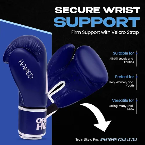 Miniatura 3 de Green Hill Guantes de boxeo MMA, guantes de kickboxing – Guantes de boxeo para mujeres y hombres, guantes de entrenamiento de boxeo, guantes