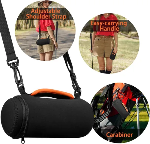 Miniatura 3 de Xxerciz Funda de transporte compatible con altavoz GPS de golf Bushnell Wingman 2, bolsa de almacenamiento de neopreno suave con correa