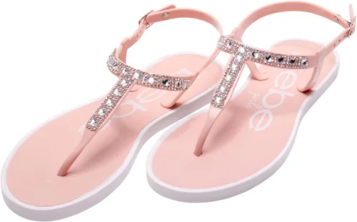 Miniatura 4 de bebe Sandalias para niña Paquete de 2 sandalias de tanga con diamantes de imitación con hebilla y correa de talón (niño pequeñoniño grande)