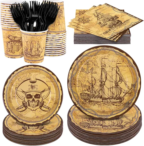 Miniatura 20 de Durony 144 piezas de platos y servilletas de papel de béisbol, juego de vajilla de fiesta de cumpleaños de béisbol, suministros de mesa, incluye