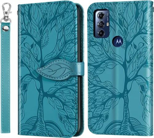 Miniatura 21 de Funda tipo cartera con tapa para Motorola Moto G Stylus 5G 2023, piel sintética, oro rosa, tarjetero y cierre magnético, función atril