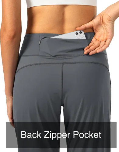 Miniatura 3 de Soothfeel - Pantalones deportivos para mujer con bolsillos de cremallera y cintura alta, pantalones deportivos para entrenamiento y yoga