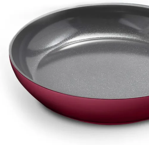 Miniatura 7 de GreenPan SmartShape - Juego de 6 ollas y sartenes de cerámica saludable, antiadherente, sin PFAS, apto para lavavajillas, rojo
