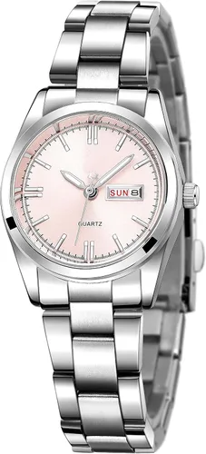 Miniatura 7 de carlien Relojes de lujo para mujer, calendario impermeable luminoso, reloj de pulsera de cuarzo para mujer