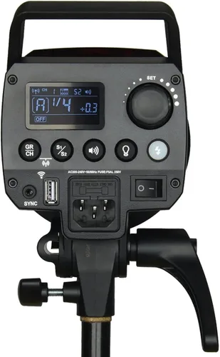Miniatura 5 de Godox MS300V 300Ws GN58 Compact Studio Strobe Flash Monolight con montaje Bowens, lámpara de modelado LED, sistema inalámbrico X 2.4G, 5600K 1.3s