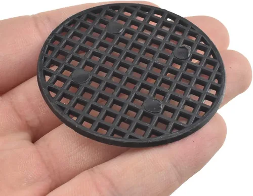 Miniatura 10 de HAHIYO 50 unidades de 4 pulgadas/3.9 in cuadrado negro fibra de vidrio agujero de malla almohadilla inferior rejilla alfombrilla bonsái drenaje