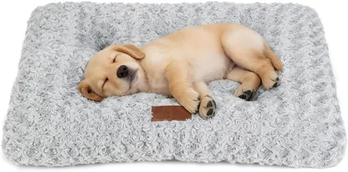 Miniatura 11 de Alfombrilla para jaula de perro, colchón de jaula de perro de felpa, colchón para jaula de perro suave, almohadilla antideslizante para jaula