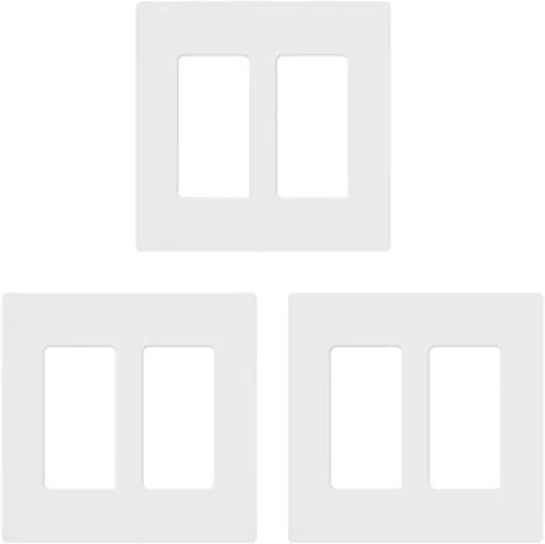 Miniatura 16 de Lutron Claro - Placa de cubierta para interruptor de luz, placa de pared de 2 posiciones, para interruptores de luz decorativos, cubierta de Acero