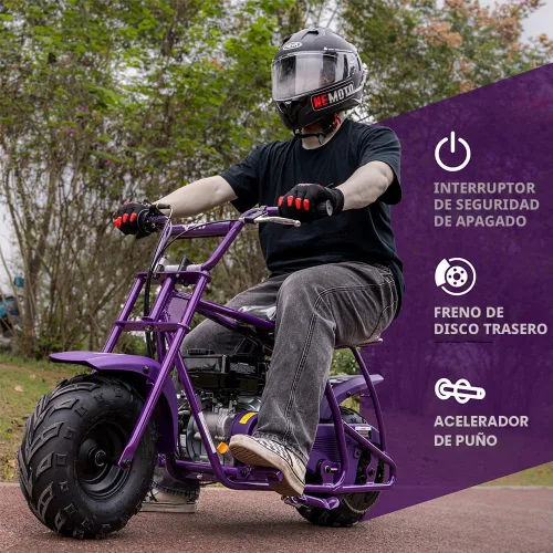 Miniatura 5 de FRP Mini Dirt Bike GMB100 Basic, nueva mini bicicleta de gasolina de 99 CC de 4 tiempos, 3 HP, todoterreno para adolescentes/adultos, sendero