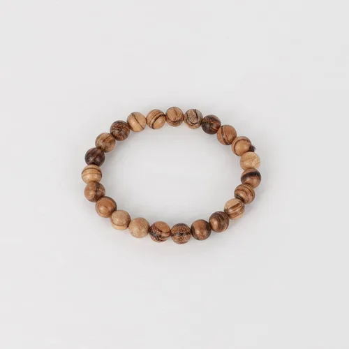 Miniatura 2 de MILAKOO Pulsera elástica con cuentas de madera para hombre y mujer, 0.315 in, Madera