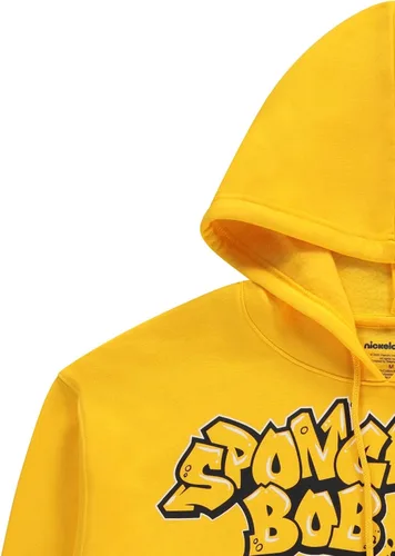 Miniatura 3 de Nickelodeon Sudadera clásica con capucha de Bob Esponja para hombre, diseño de Bob Esponja, Patrick & Krusty Krab