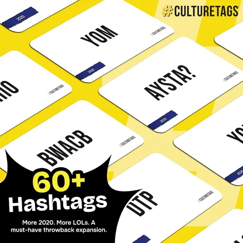 Miniatura 5 de Paquete de expansión 2020, reseña, regalo para la diversión familiar y para personas que aman los hashtags + cultura, 60 cartas, juego de fiesta