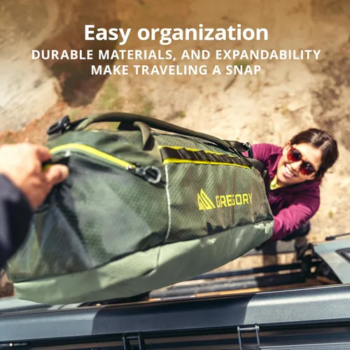 Miniatura 24 de Gregory Alpaca - Bolsa de lona resistente al agua para viajes de aventura y equipo con cubo de embalaje incluido, Negro obsidiana, 100L