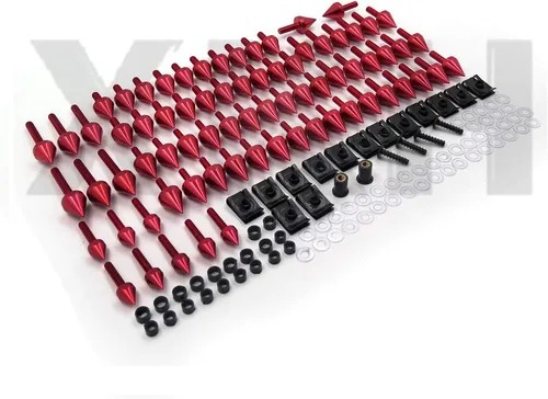Miniatura 4 de XKH - Kit de tornillos universales de carenado de pinchos para motocicleta compatible con YZF R1 R6 R6S RED motocicleta [B00YB48L70]