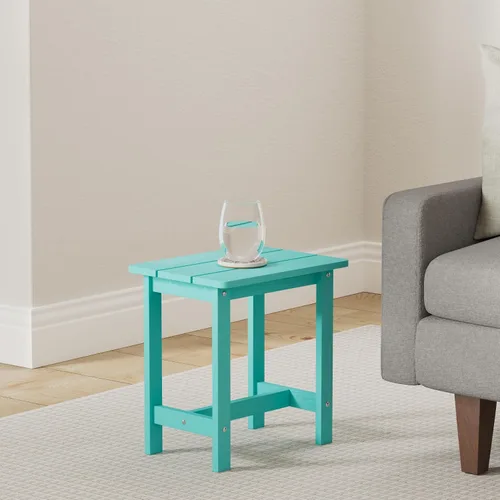 Miniatura 2 de LUE BONA - Mesa auxiliar para exteriores, mesa pequeña de exterior HDPS, mesa auxiliar Adirondack, mesa auxiliar de exterior para patio, porche