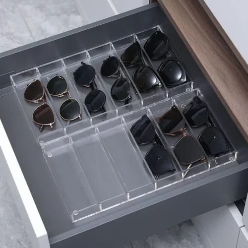 Miniatura 9 de MyGift Acrylic Sunglass Organizer,Glasses Holder,Sunglass Holder,Eyeglass Case Storage,Display Tray Drawer,Eyewear, Jewelry, Makeup
