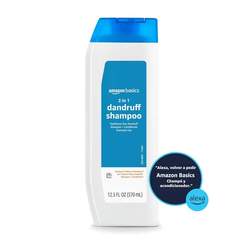 Miniatura 6 de Amazon Basics Champú y acondicionador anticaspa 2 en 1, alivio de picazón, seguro para todo tipo de cabello, sin parabenos, suave y pH equilibrado
