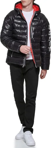 Miniatura 2 de GUESS Men's Long Sleeve Midweight Hooded Puffer