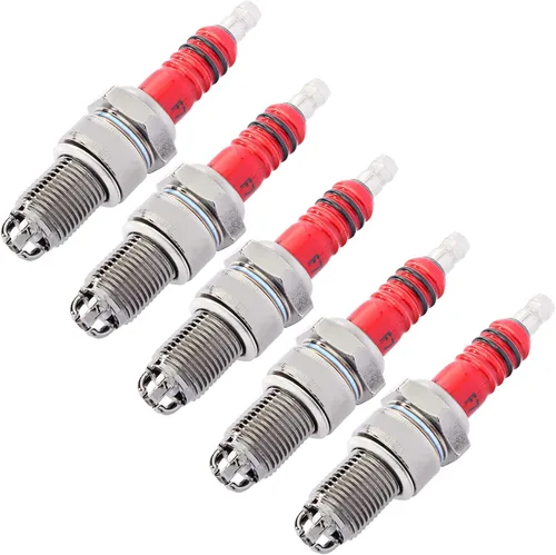 Miniatura 12 de Bujía de 3 electrodos F7TC para generador GX120 GX160 GX200 GX240 GX270 GX340 GX390 cortacésped tractor rotulador motosierra bomba de agua Go Kart