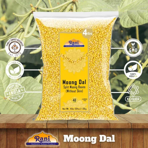 Miniatura 6 de Rani Moong Dal (frijoles mungos divididos sin piel) Lentejas indias 64 oz (4 libras) 4.0 lbs a granel ~ Todo natural Apto para gluten Sin OMG
