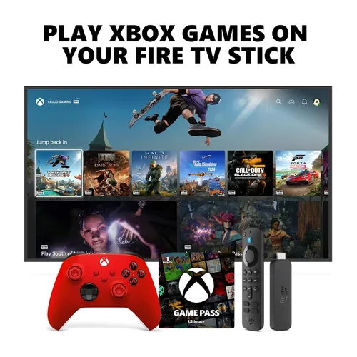 Miniatura 20 de Xbox Wireless Controller (2025) Carbon Black + Fire TV Stick 4K Game Pass Ultimate 1 Month - Gaming Bundle, Windows, Mobile & Smart TVs