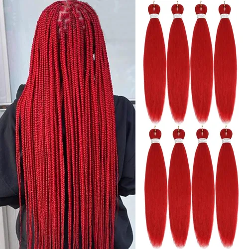 Miniatura 10 de Liang Dian Cabello para hacer trenzas, Cabello estirado para hacer trenzas, 12 pulgadas, 8 paquetes, color ombre púrpura, para sellar en agua