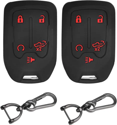 MILD EAST 2 piezas de fundas de llave inteligente de silicona para 2025 2024 2023 2022 2021 2020 GMC Sierra 1500 2500HD 3500HD y Chevy Chevrolet