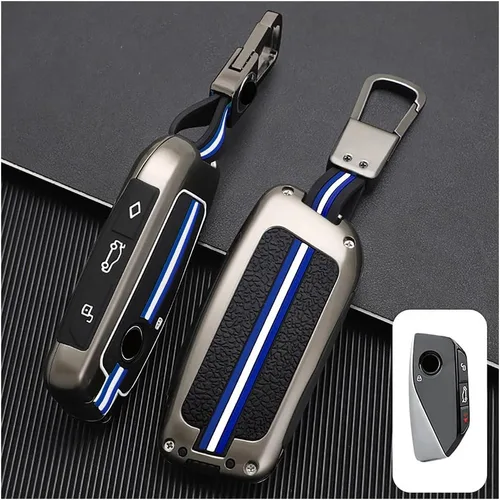 Miniatura 11 de OLLEN Funda para llavero de aleación de zinc pesada, apta para BMW 2023 ~ en adelante 5/7 Series 740i 760i X1 X2 X3 X3 X5 X6 X7 XM IX IX IX3 I5 I7