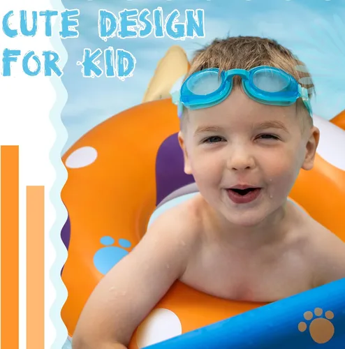 Miniatura 3 de 2 flotadores inflables de piscina para niños, tubos de natación en la playa, anillo con tema de pata de perro, lindos flotadores de animales