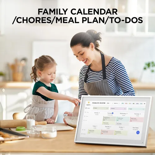 Miniatura 3 de Calendario digital inteligente de 10.1 pulgadas, calendario electrónico de escritorio, pantalla táctil IPS Full HD de 1920 x 1080 para planificar