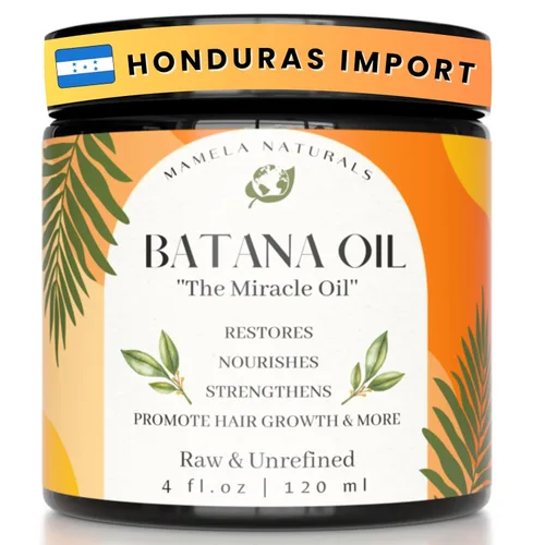 Aceite de batana crudo para el crecimiento del cabello - Máscara capilar pura y sin refinar Dr. Sebi Batana de Honduras para un cabello más grueso y