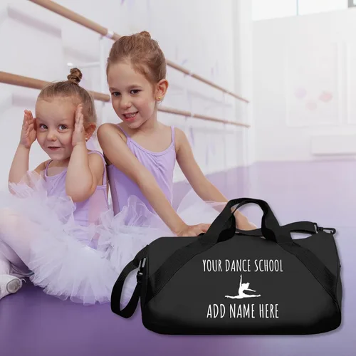 Miniatura 3 de Bolsa de baile personalizada con escuela y nombre bolsa de lona de barril