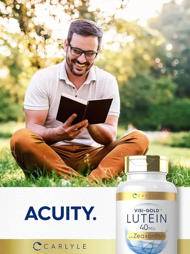 Miniatura 7 de Suplemento de luteína y zeaxantina Carlyle 40mg 180 cápsulas blandas Píldoras para los ojos Vitaminas para la salud ocular Visi-Gold Sin