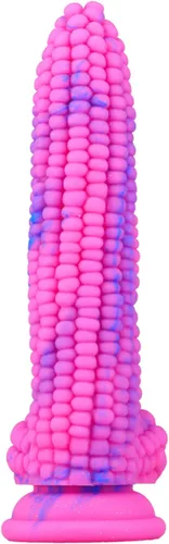 Miniatura 8 de Consolador monstruo colorido grano grande maíz adulto juguete sexual con fuerte ventosa 8 pulgadas consoladores vegetales suaves flexibles - rosa