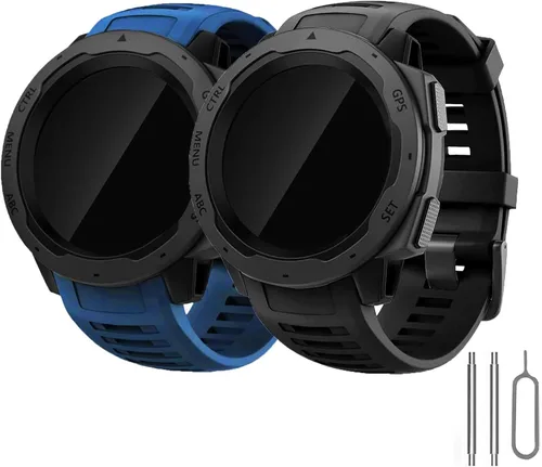Miniatura 12 de Correa de repuesto para reloj Garmin Instinct, correa de silicona suave compatible con Garmin Instinct 2/Solar/Tactical
