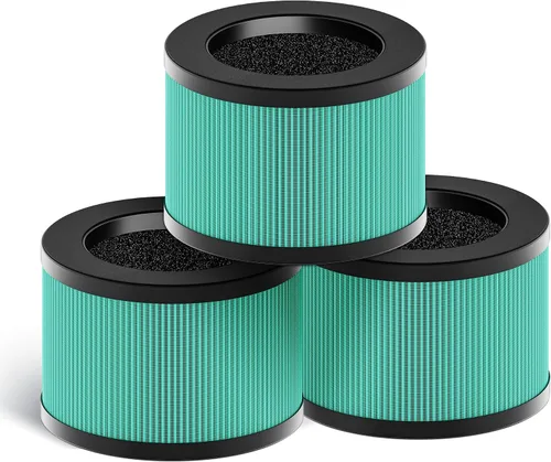 Miniatura 10 de MK01 y MK06 - Filtro de repuesto True HEPA compatible con purificador de aire Aroeve MK01, MK06, ToLife TZ-K1 y Kloudi DH-JH01, versión estándar
