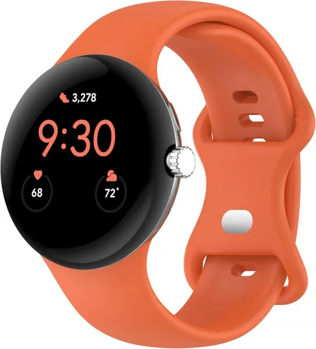 Miniatura 8 de Correa Compatible con Google Pixel Watch 1/2/3/4 (41mm), Pulsera de Reemplazo de Silicona Suave Deportiva para Google Pixel Watch 41mm Negro