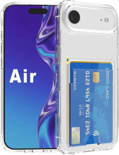 Miniatura 31 de 【Actualización】 Funda tipo cartera transparente para iPhone 13, antiamarilleo, delgada, parachoques de TPU + funda trasera de policarbonato con 2