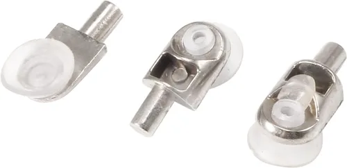 uxcell Muebles gabinete 0.197 in diámetro ventosa enchufe en estante de vidrio soporte clavija pin 10pcs