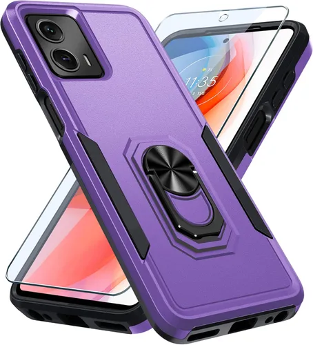 Miniatura 30 de Janmitta - Funda compatible con Moto G 5G 2023 con protector de pantalla, cubierta protectora de cuerpo completo resistente a prueba de golpes