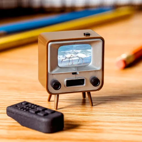Miniatura 2 de TinyCircuits TinyTV 2 - Mini TV retro portátil de 1.14" con pantalla IPS, videos precargados y descargables, recargable por USB-C, controles