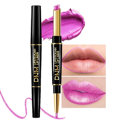 Miniatura 8 de evpct DNM Juego de 3 delineadores de labios y lápices de labios, ciruela morada, malva, rojo vino, para mujer, mate, larga duración de 24 horas