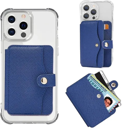 Miniatura 23 de M-Plateau Billetera para teléfono adhesiva, soporte delgado de tarjetas de crédito con adhesivo 3M para teléfono celular y funda de teléfono