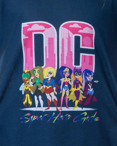 Miniatura 3 de DC Comics - Conjunto de pijama para dormir con personajes de Super Hero para niñas, Azul Patchwork