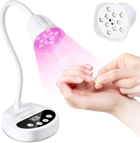 Makartt Lámpara de uñas LED UV: Lámpara de uñas portátil inalámbrica de 50 mW/cm² para gel X y uñas a presión, secador de uñas USB recargable con