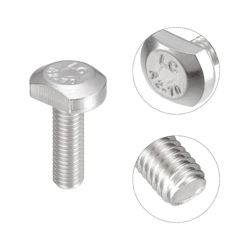 Miniatura 4 de uxcell Pernos de ranura en T, 20 piezas M5x16mm ranura en T Pernos deslizantes Pernos deslizantes 304 Tornillos en forma de T de acero inoxidable