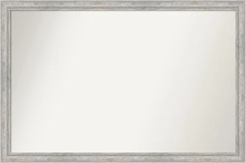 Miniatura 29 de Amanti Art Espejo de baño plateado para sobre fregadero, 23 x 23 pulgadas, espejo cuadrado plateado en ángulo, marco de madera moderno medio, se