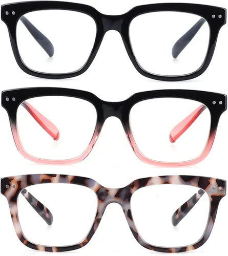 Gafas de lectura para damas con bloqueo de luz azul, bisagra de resorte, lectores de computadora, gafas de moda para mujeres y hombres