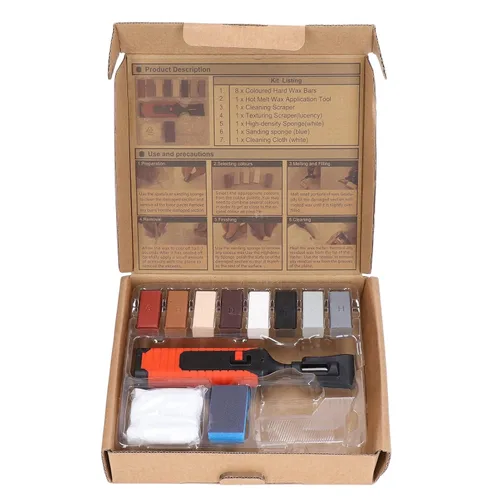 Kit de reparación de azulejos, bolígrafo térmico y bloque de cera, herramienta de reparación de grietas y grietas de porcelana de piedra para