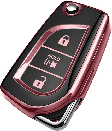 Miniatura 12 de Tukellen - Funda para llavero Toyota, carcasa de TPU suave especial compatible con RAV4 LE 2019-2025, Corolla SE/LE, Camry SE/LE 2018-2024, llavero